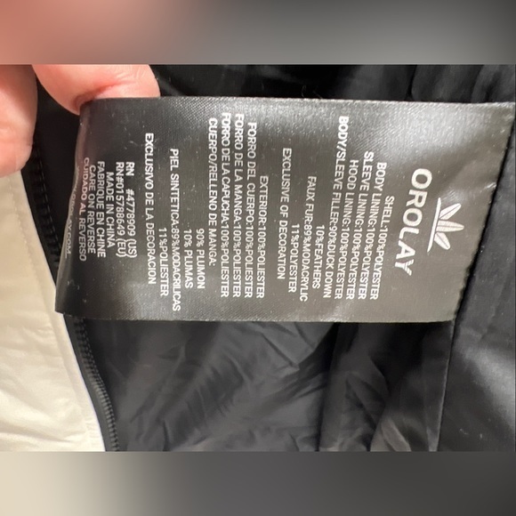 Orolay Thickened Down Parka White Sz L - Picture 12 of 13